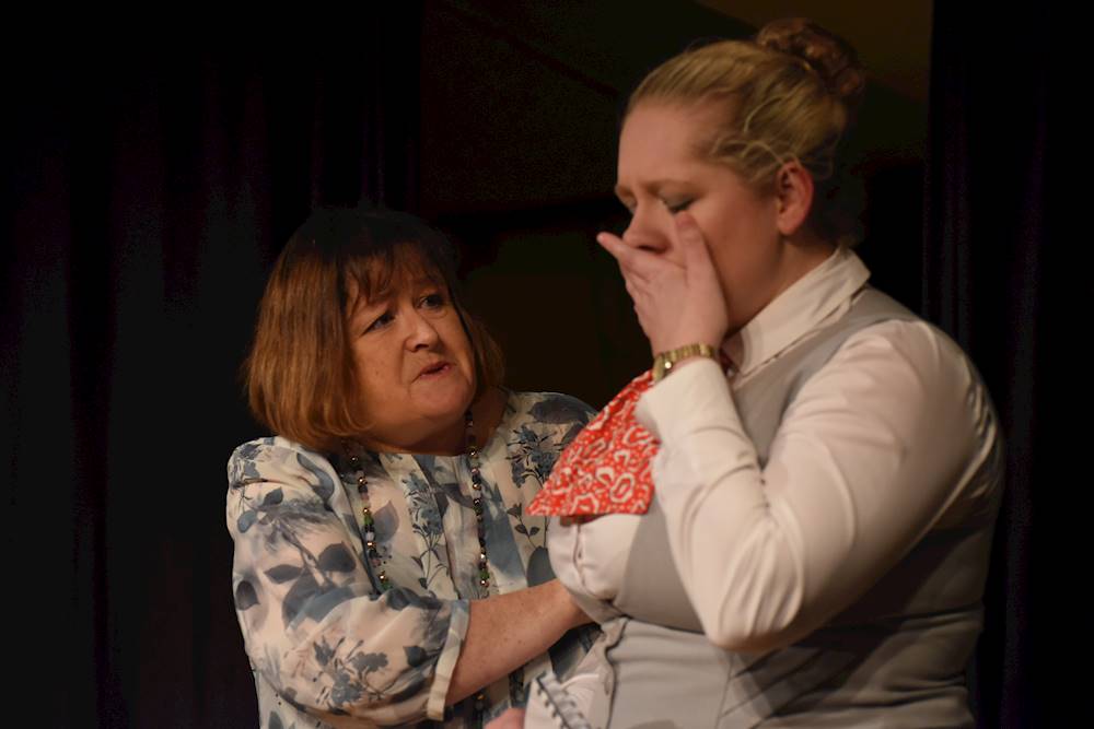 Jane Alsop as Bridie and Sarah Carter as Kathleen in Flamingoland (2020).